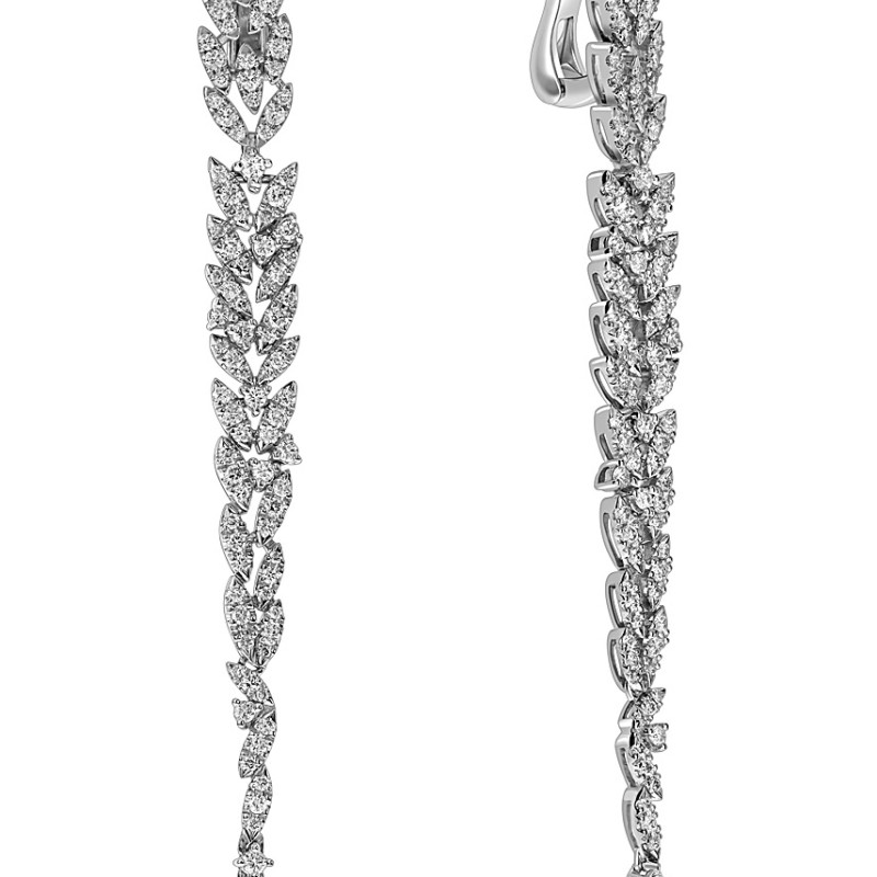 Серьги из белого золота с бриллиантами (051305)