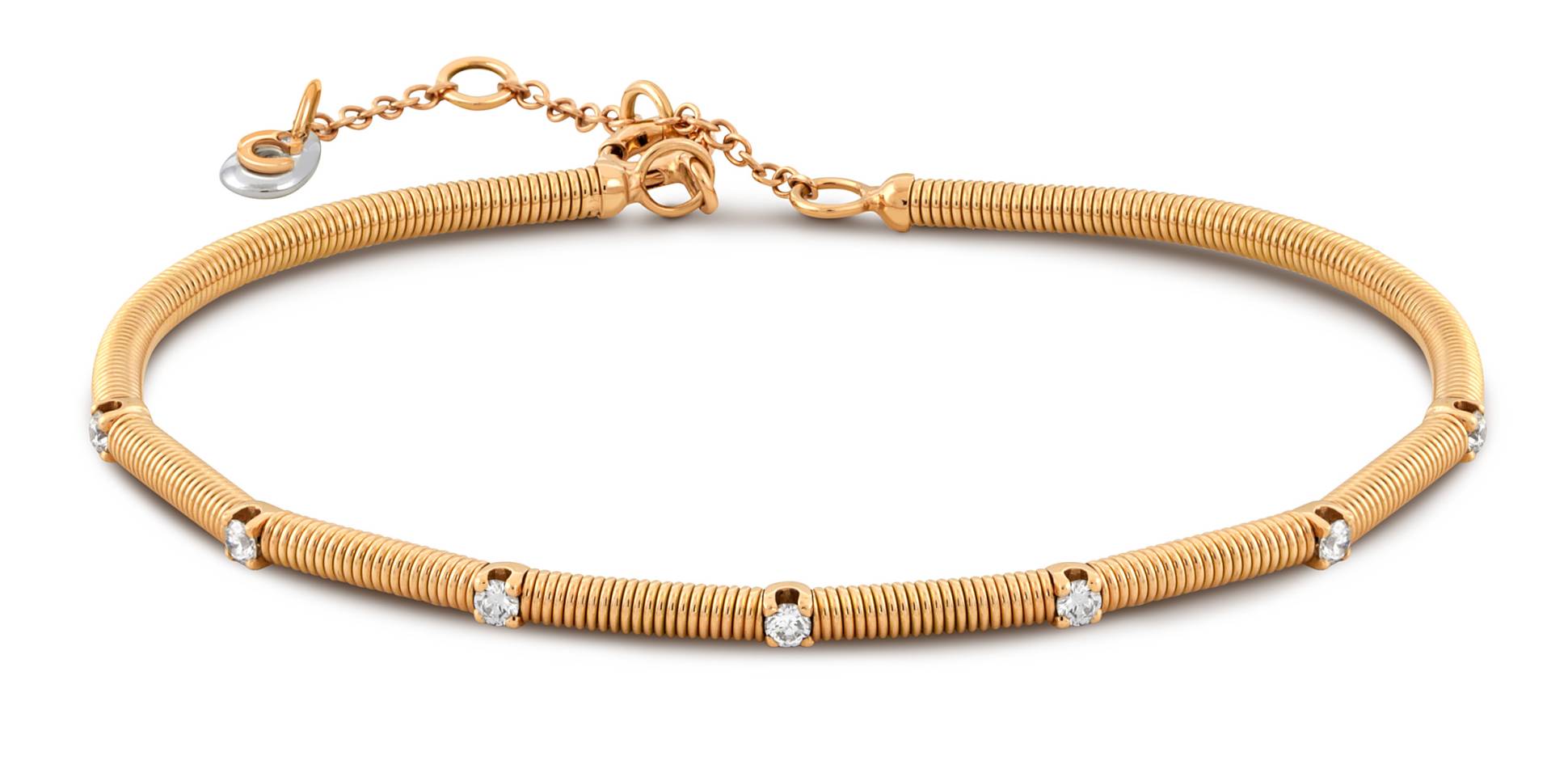 Браслет из красного золота с бриллиантами 