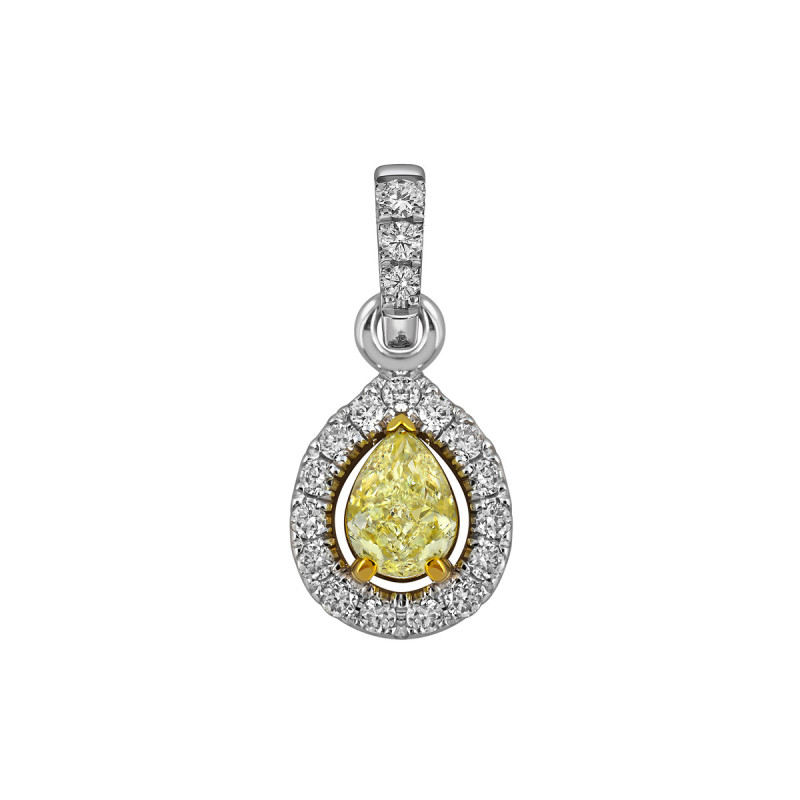 Кулон из белого золота с бриллиантами (062835)