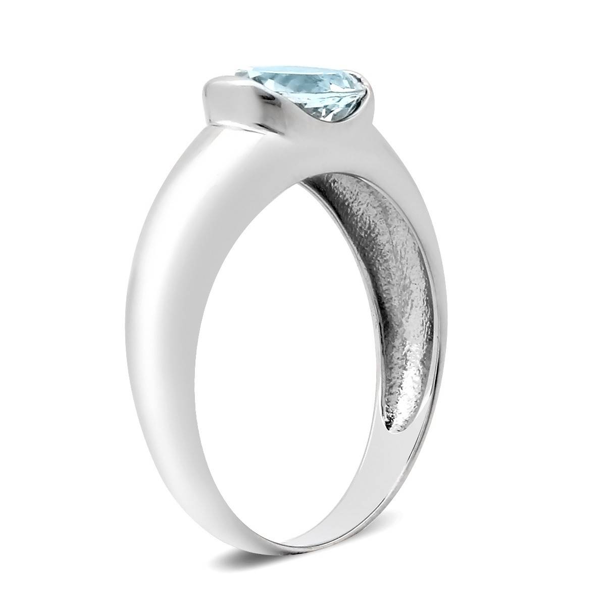 Кольцо из белого золота с топазом (028577)