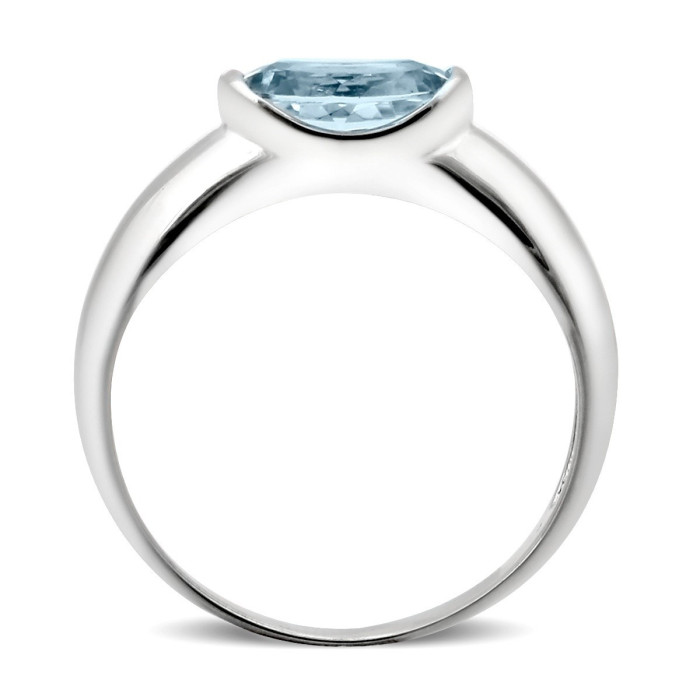 Кольцо из белого золота с топазом (028577)