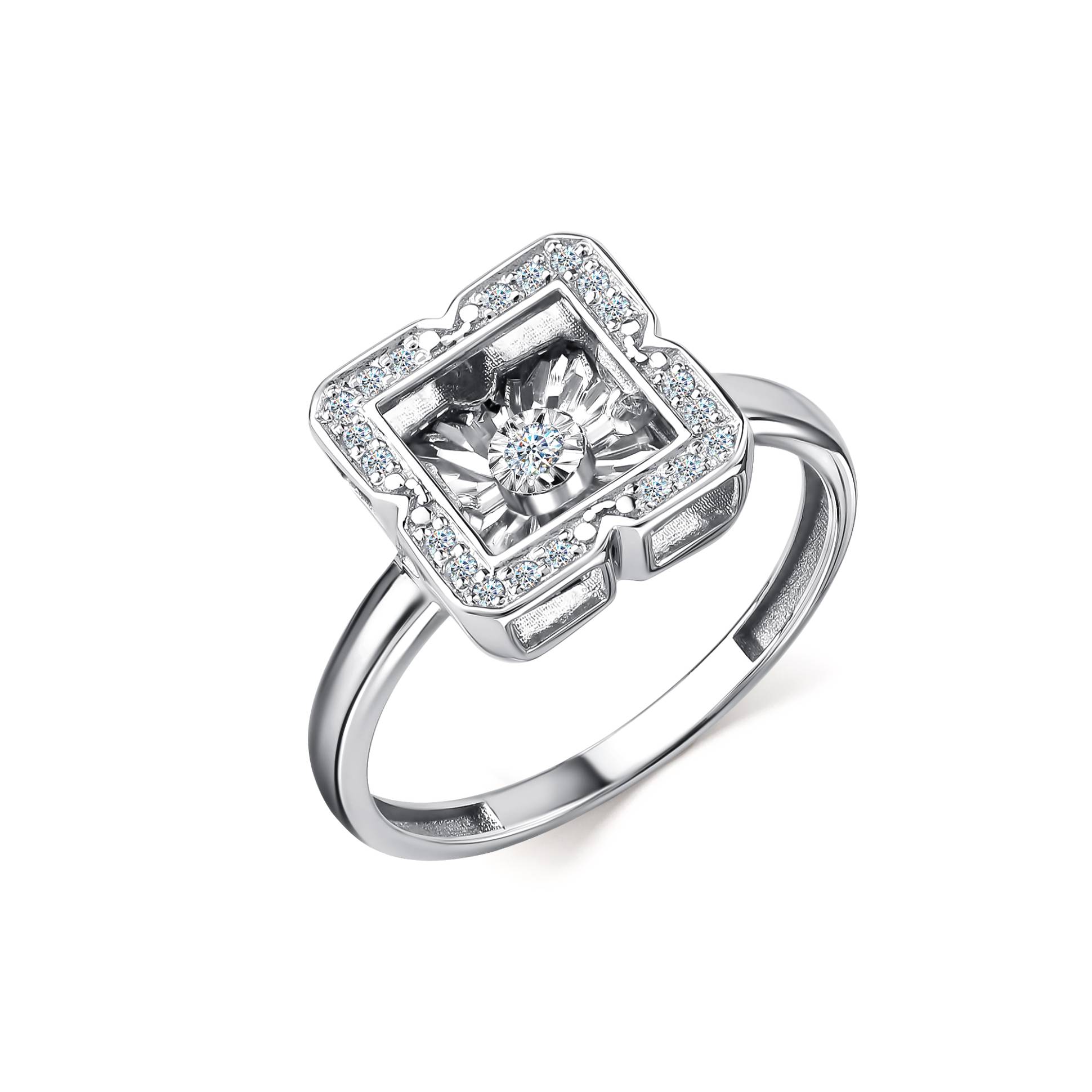 Кольцо из белого золота с бриллиантами (057467)