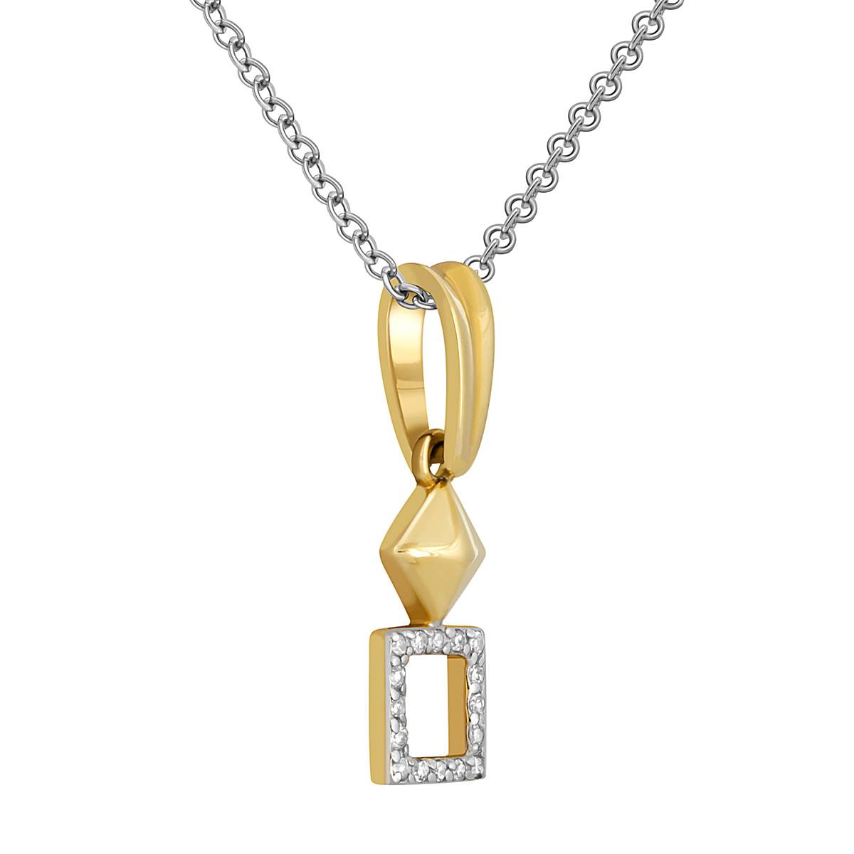 Кулон из жёлтого золота с бриллиантами (046328)