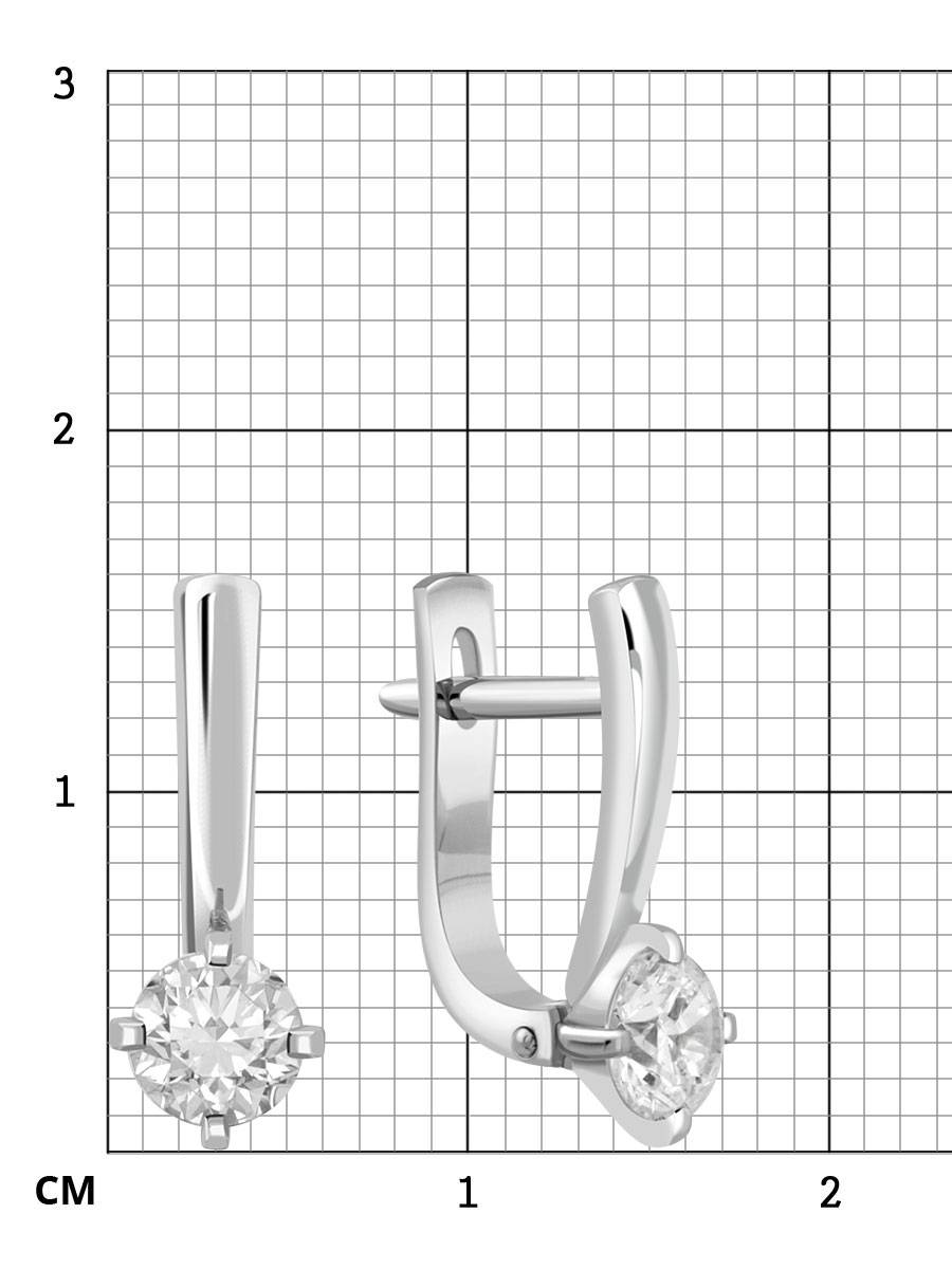 Серьги из платины с бриллиантами (044339)