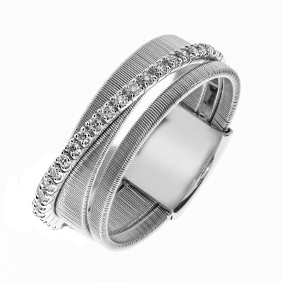 Кольцо из белого золота с бриллиантами (050714)