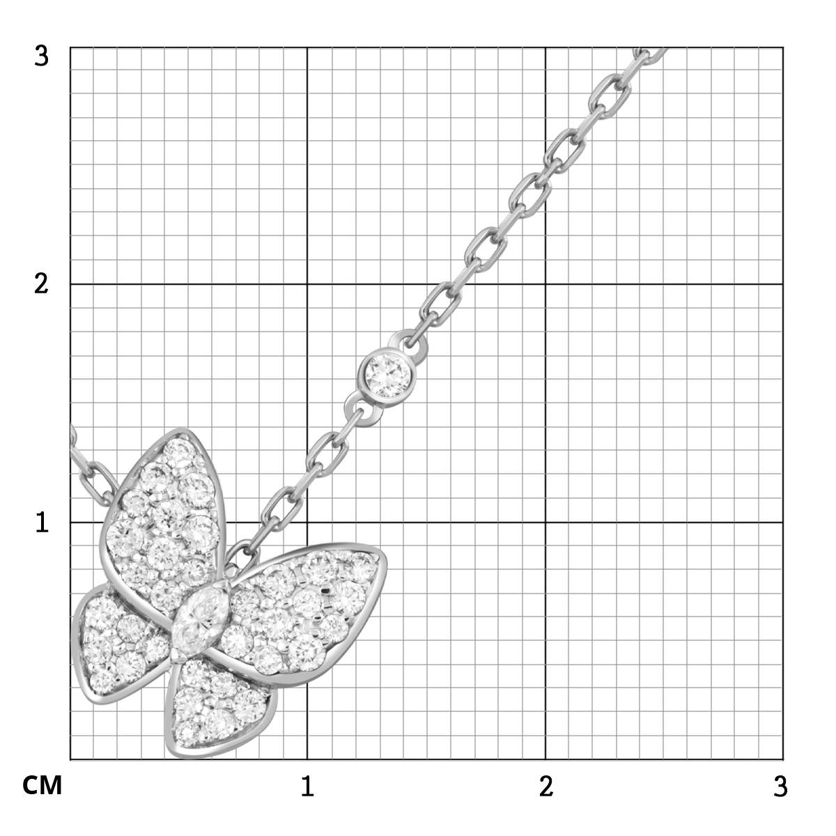 Колье из белого золота с бриллиантами 