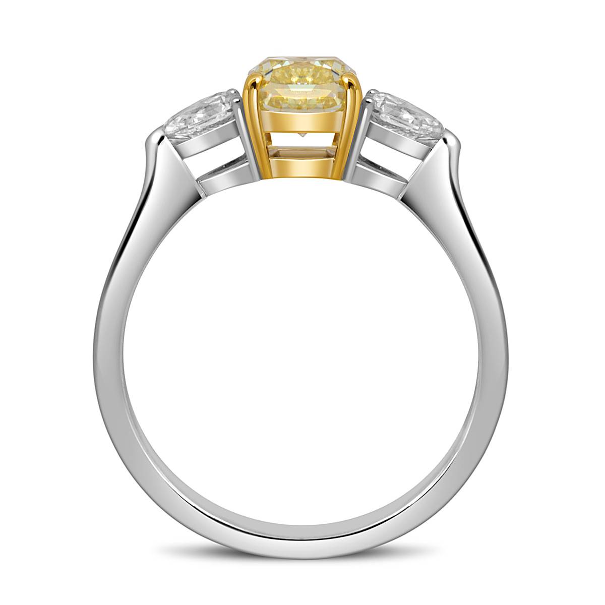 Помолвочное кольцо из белого золота с бриллиантами (052044)