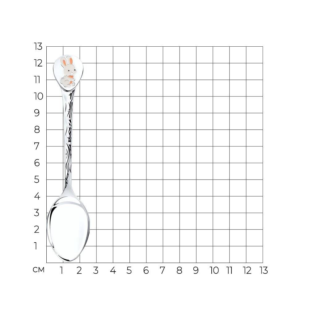 Ложка детская из серебра 925 пробы 