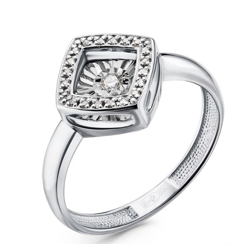 Кольцо из белого золота с бриллиантами (057469)