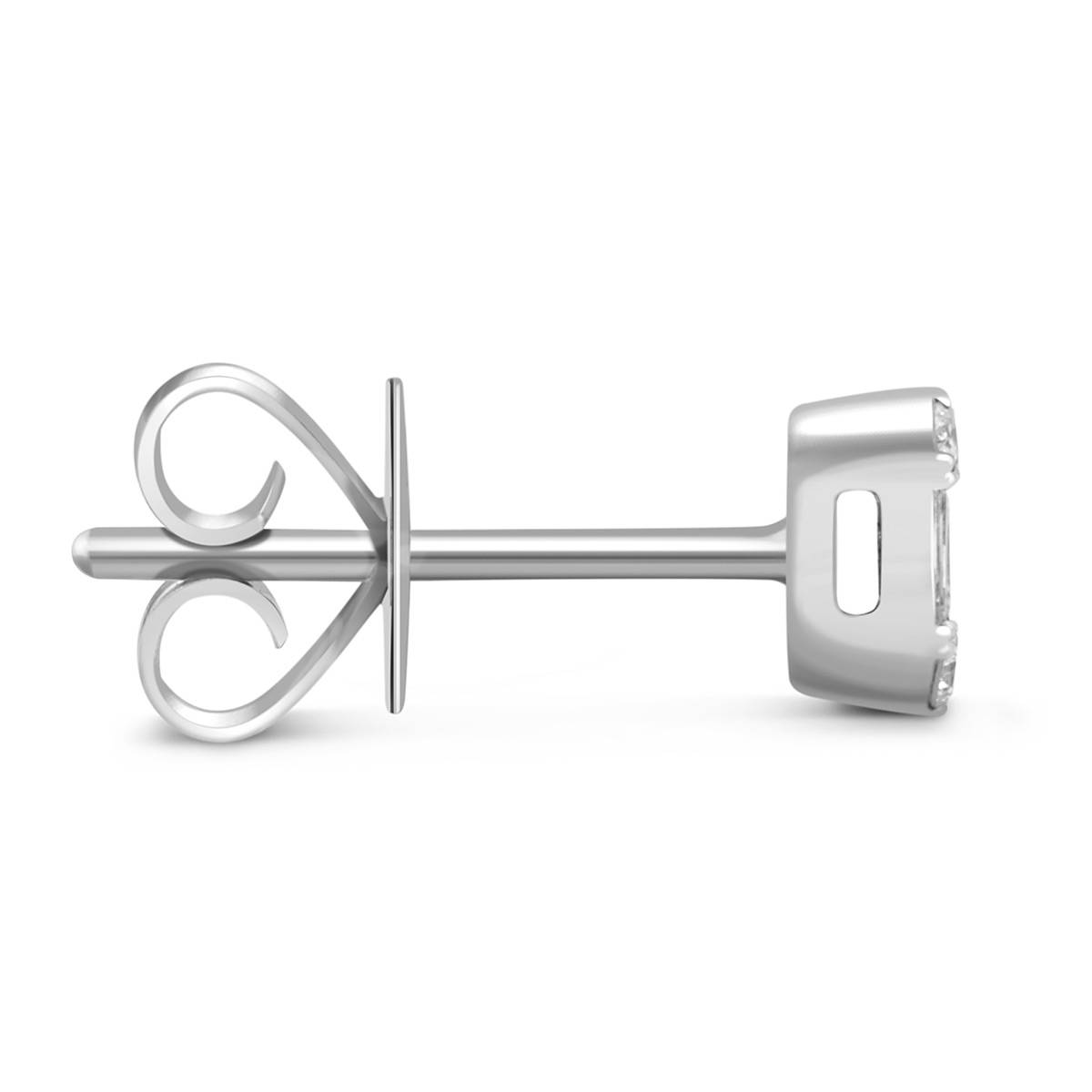 Серьги пусеты из белого золота с бриллиантами (041141)