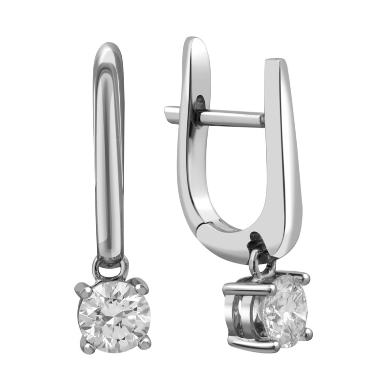 Серьги из белого золота с бриллиантами (044716) Серьги из белого золота с бриллиантами (044716)