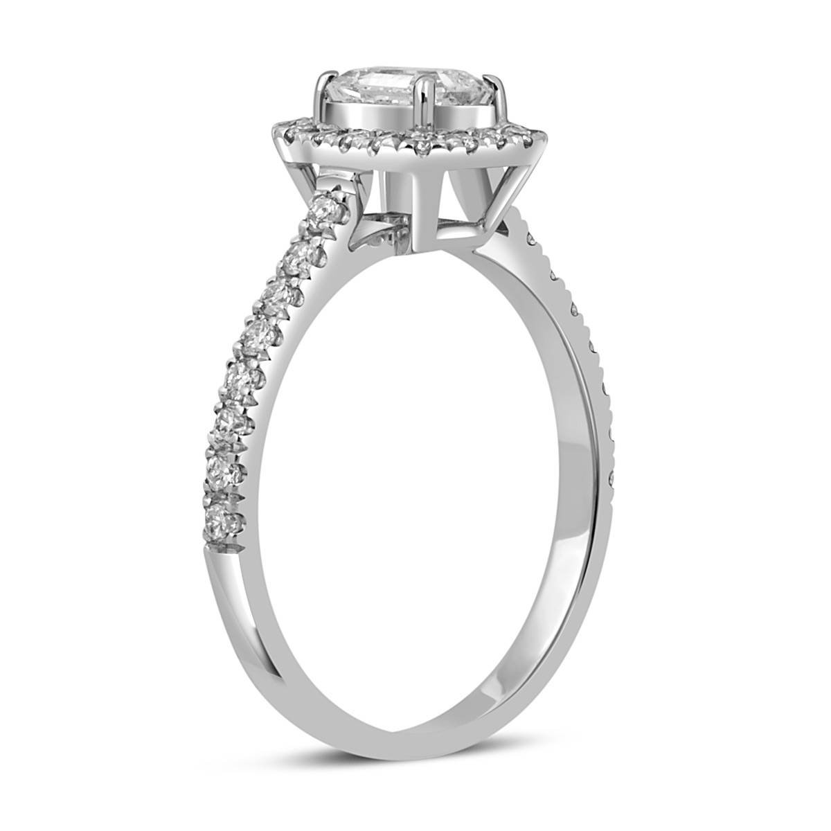 Помолвочное кольцо из белого золота с бриллиантами (051227)