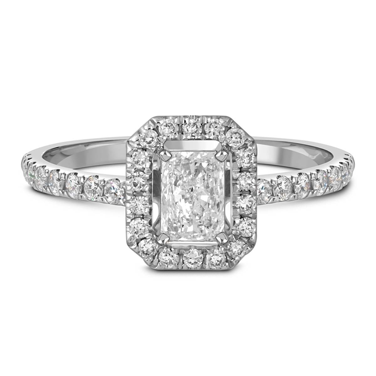 Помолвочное кольцо из белого золота с бриллиантами (051227)