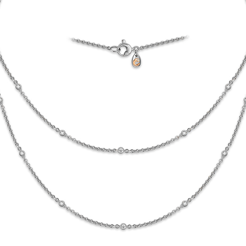 Колье из белого золота с бриллиантами 