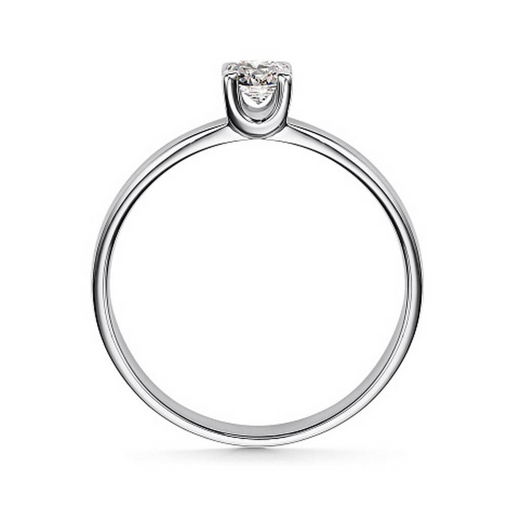 Помолвочное кольцо из белого золота с бриллиантом (053676)