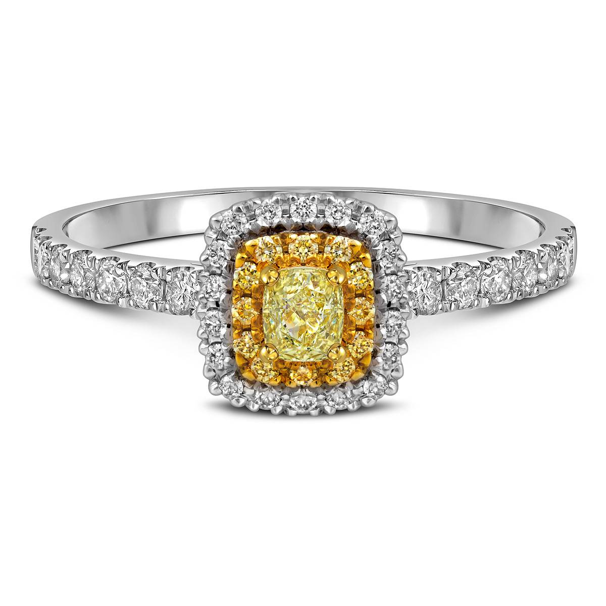 Помолвочное кольцо из белого золота с бриллиантами (062822)