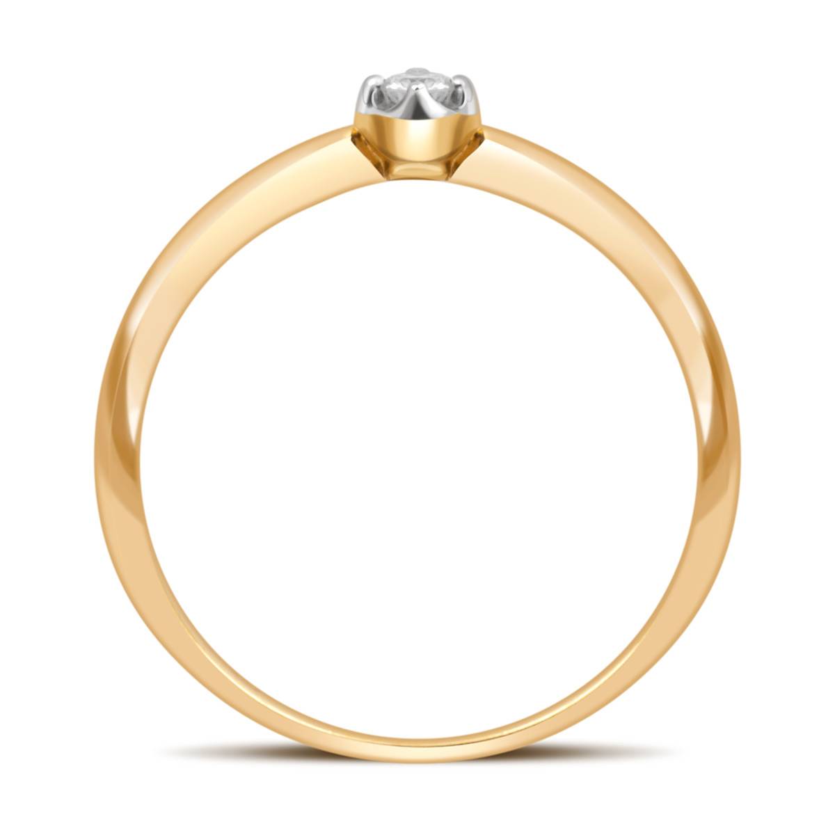 Помолвочное кольцо из жёлтого золота с бриллиантом (032752)