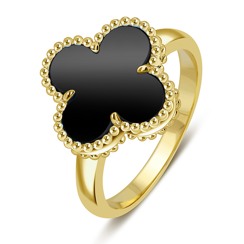 Кольцо из жёлтого золота с ониксом (052050) Кольцо из жёлтого золота с ониксом (052050)