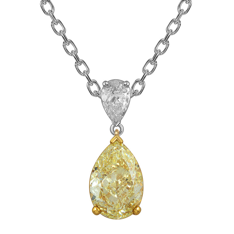 Колье из комбинированного золота с бриллиантами (062675)