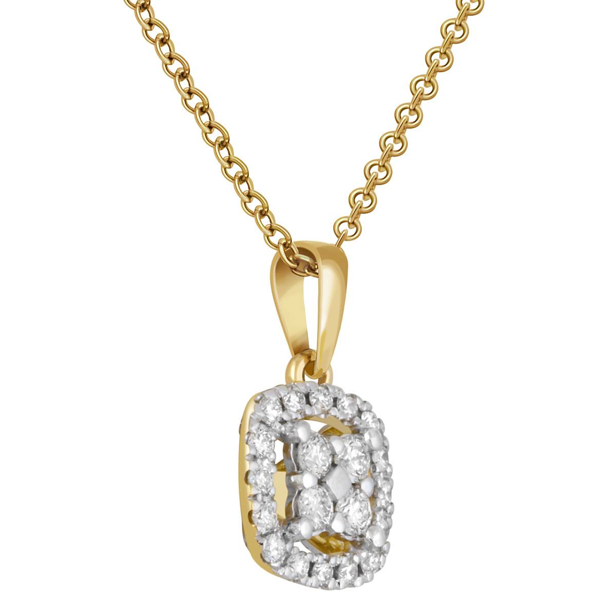 Кулон из комбинированного золота с бриллиантами (039667)