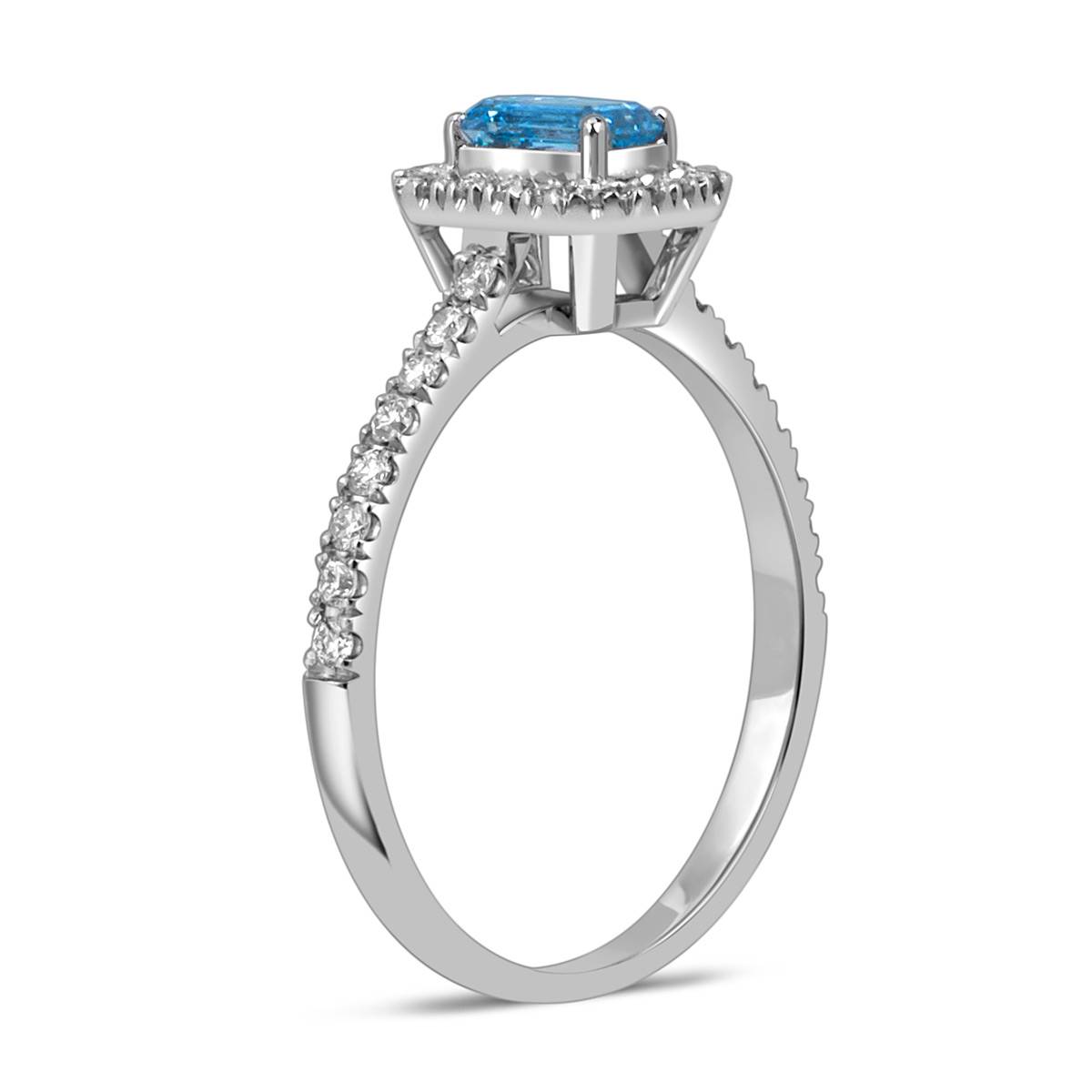 Помолвочное кольцо из белого золота с бриллиантами (060203)