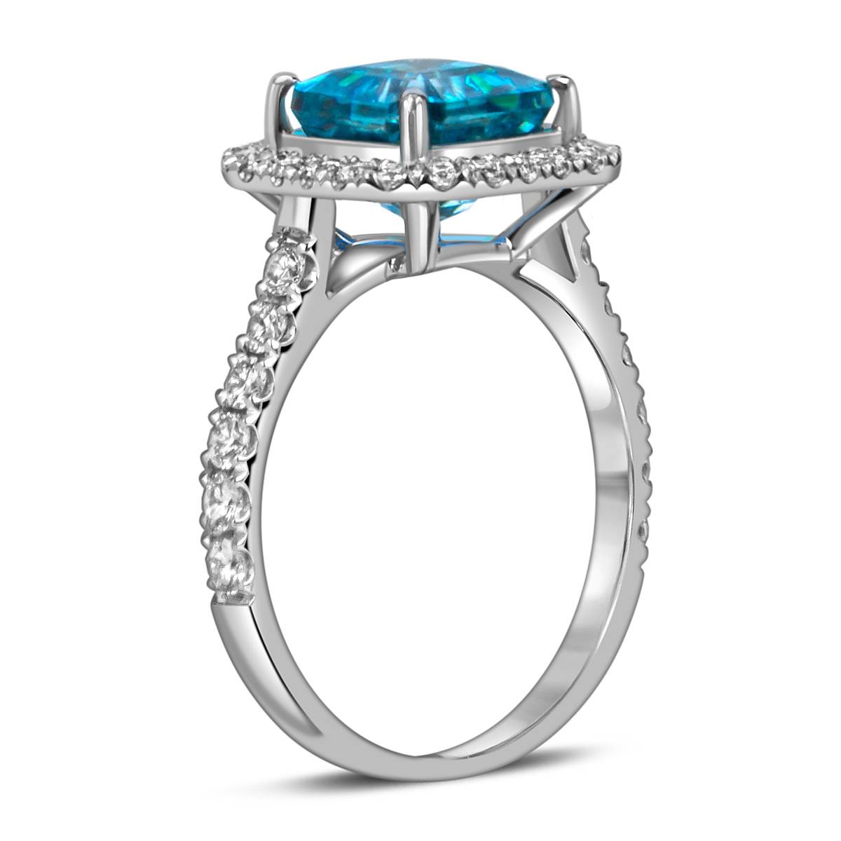 Кольцо из белого золота с бриллиантами и старлитом (059194)