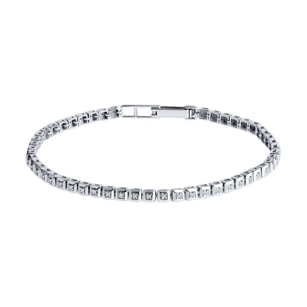 Браслет из белого золота с бриллиантами (046783)