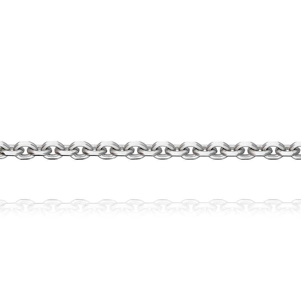 Цепь из белого золота, плетение Якорное (029465)