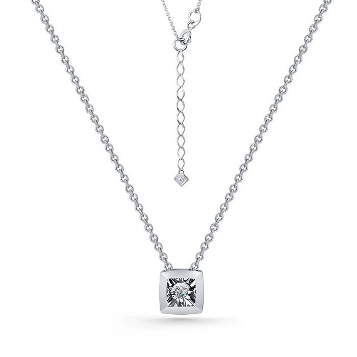 Колье из белого золота с бриллиантами (060979)