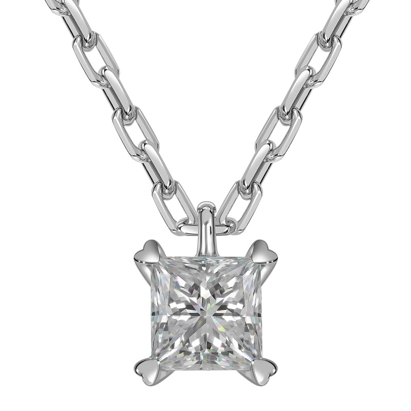 Колье из белого золота с бриллиантом (049942)