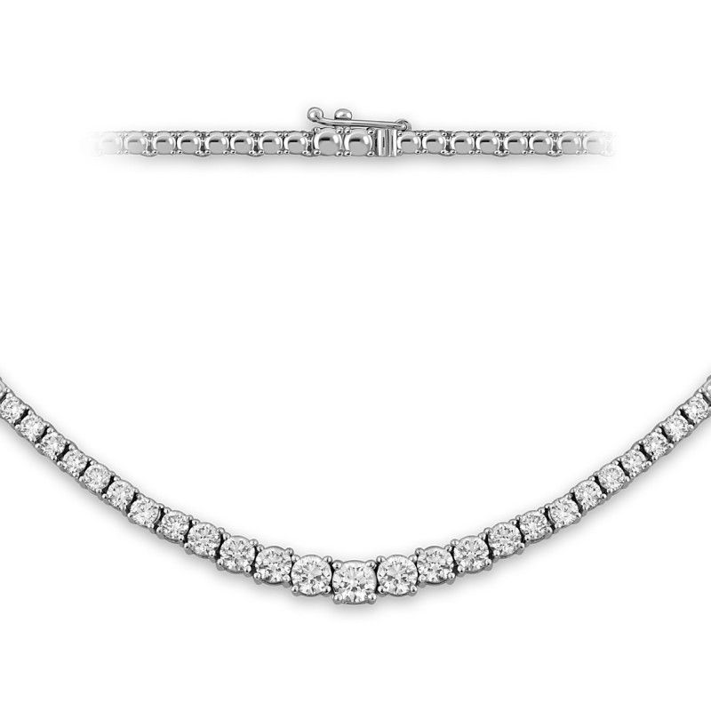 Колье из белого золота с бриллиантами (051929)