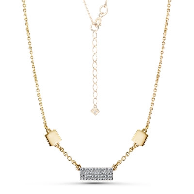 Колье из жёлтого золота с бриллиантами (051171)