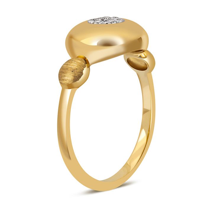 Кольцо из жёлтого золота с бриллиантами (043238)