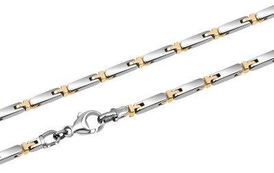 Мужская цепь из палладия с золотыми вставками (002790)