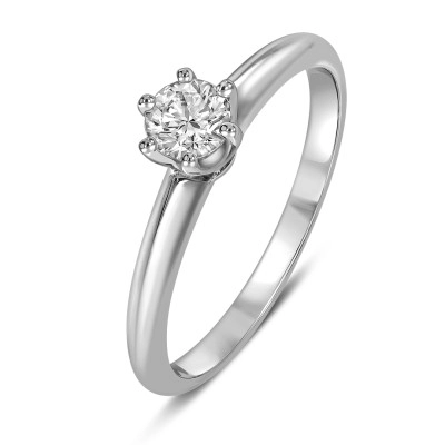 Помолвочное  кольцо из платины с бриллиантом (028329)